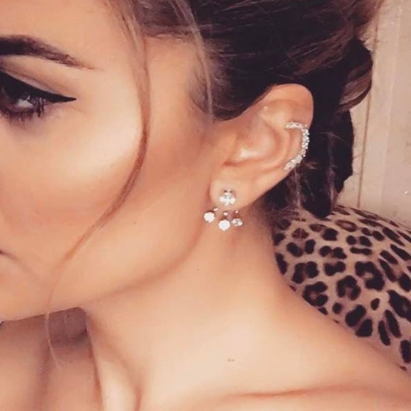 Jewelry - Cubic zirconia Silver ear jackets